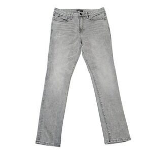 Express Conscious Edit Slim Fit Jeans Mens 32x32 Light Gray Denim Wash Casual